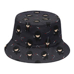 Little Ninja Pattern Print Bucket Hat