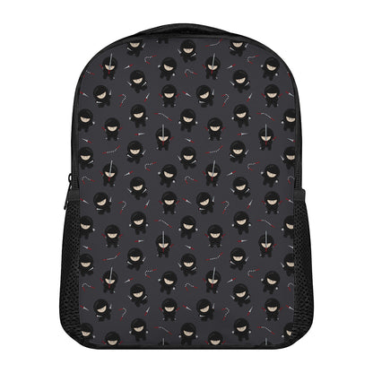 Little Ninja Pattern Print Casual Backpack