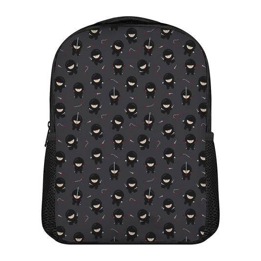 Little Ninja Pattern Print Casual Backpack