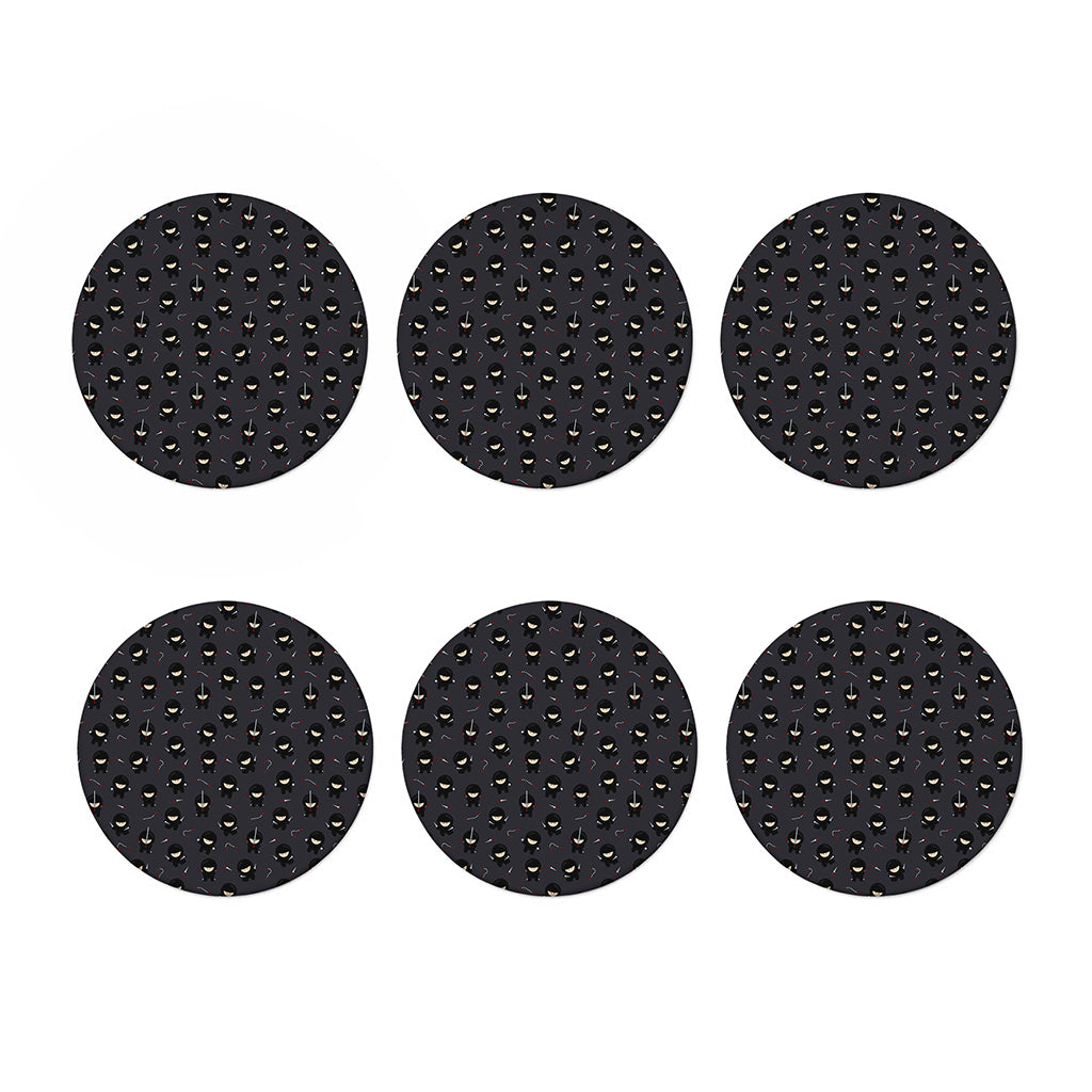 Little Ninja Pattern Print Coaster Set