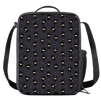 Little Ninja Pattern Print Crossbody Lunch Bag