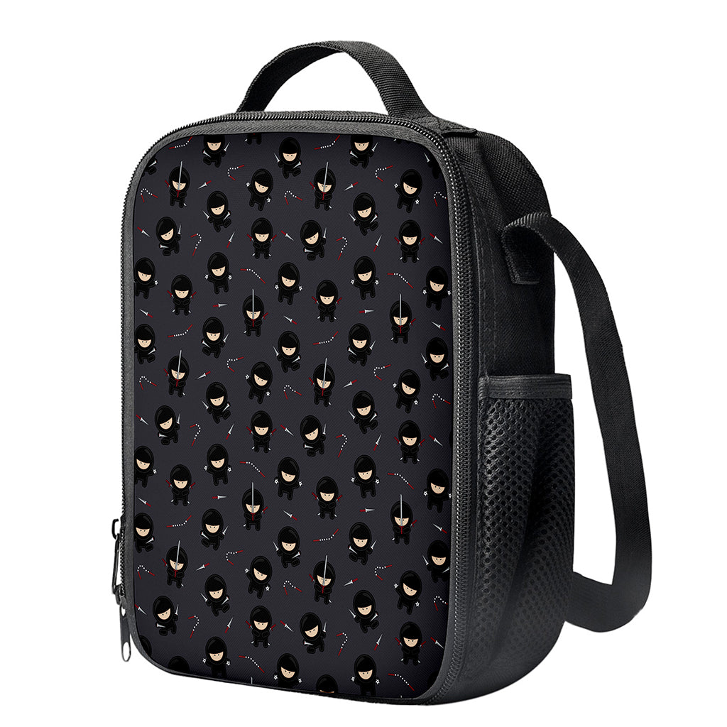 Little Ninja Pattern Print Crossbody Lunch Bag
