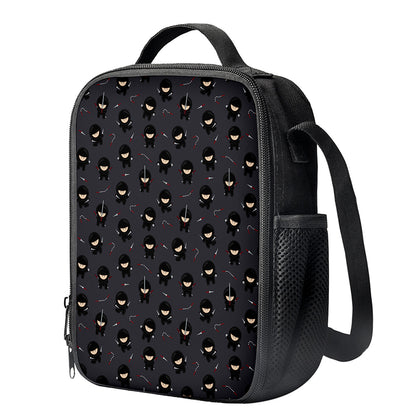 Little Ninja Pattern Print Crossbody Lunch Bag