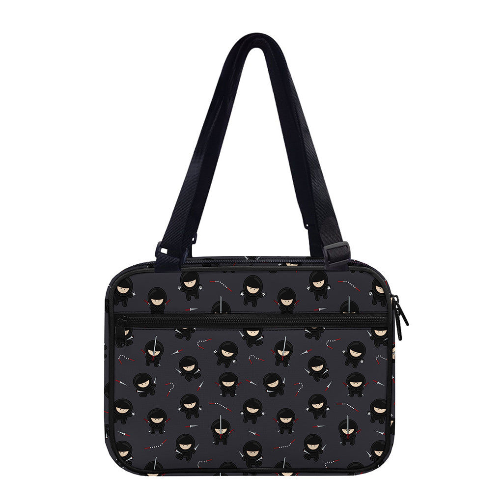 Little Ninja Pattern Print Double Strap Bible Bag
