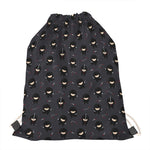 Little Ninja Pattern Print Drawstring Bag