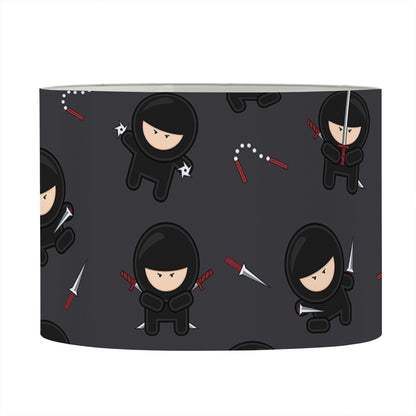 Little Ninja Pattern Print Drum Lamp Shade