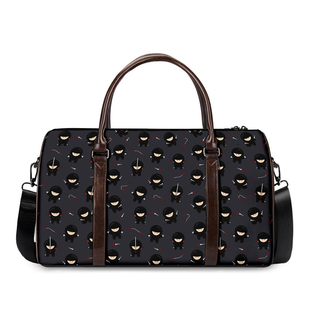 Little Ninja Pattern Print Duffle Bag
