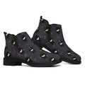 Little Ninja Pattern Print Flat Ankle Boots
