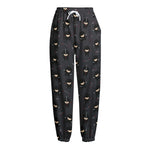 Little Ninja Pattern Print Fleece Lined Knit Pants