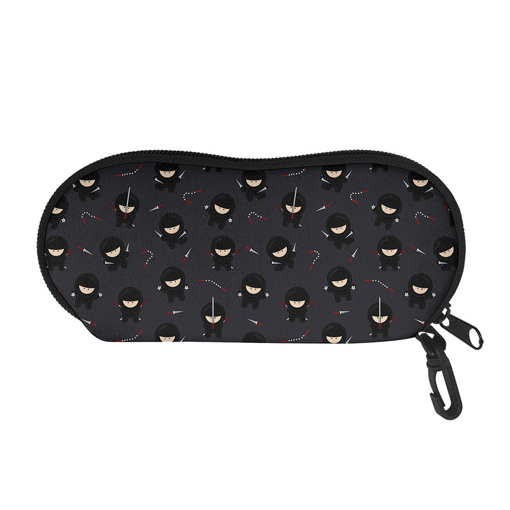 Little Ninja Pattern Print Glasses Case