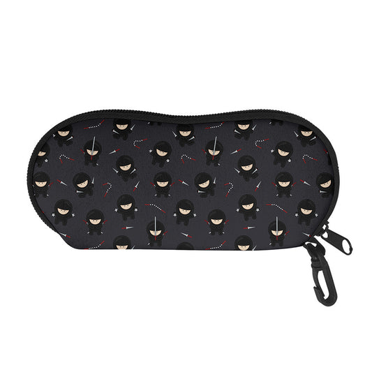 Little Ninja Pattern Print Glasses Case