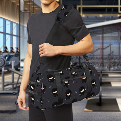 Little Ninja Pattern Print Gym Bag