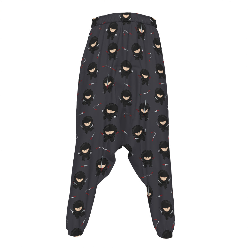 Little Ninja Pattern Print Hammer Pants