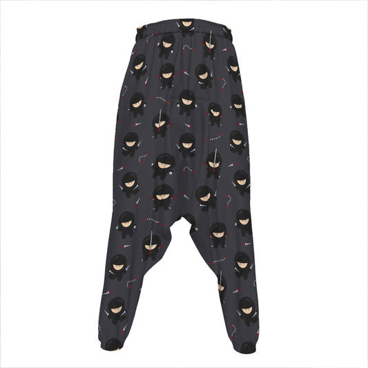 Little Ninja Pattern Print Hammer Pants