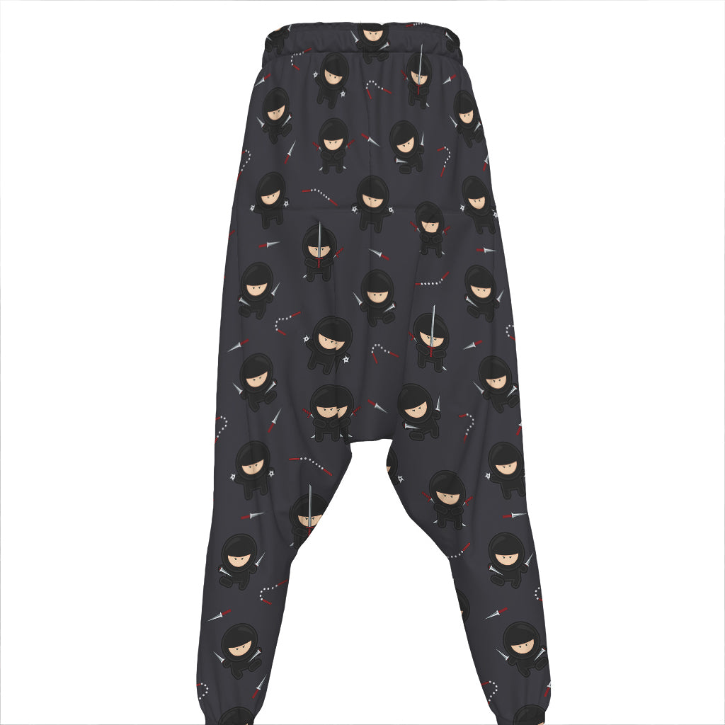 Little Ninja Pattern Print Hammer Pants