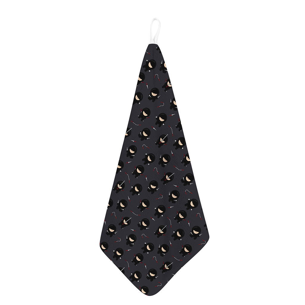 Little Ninja Pattern Print Hand Towel