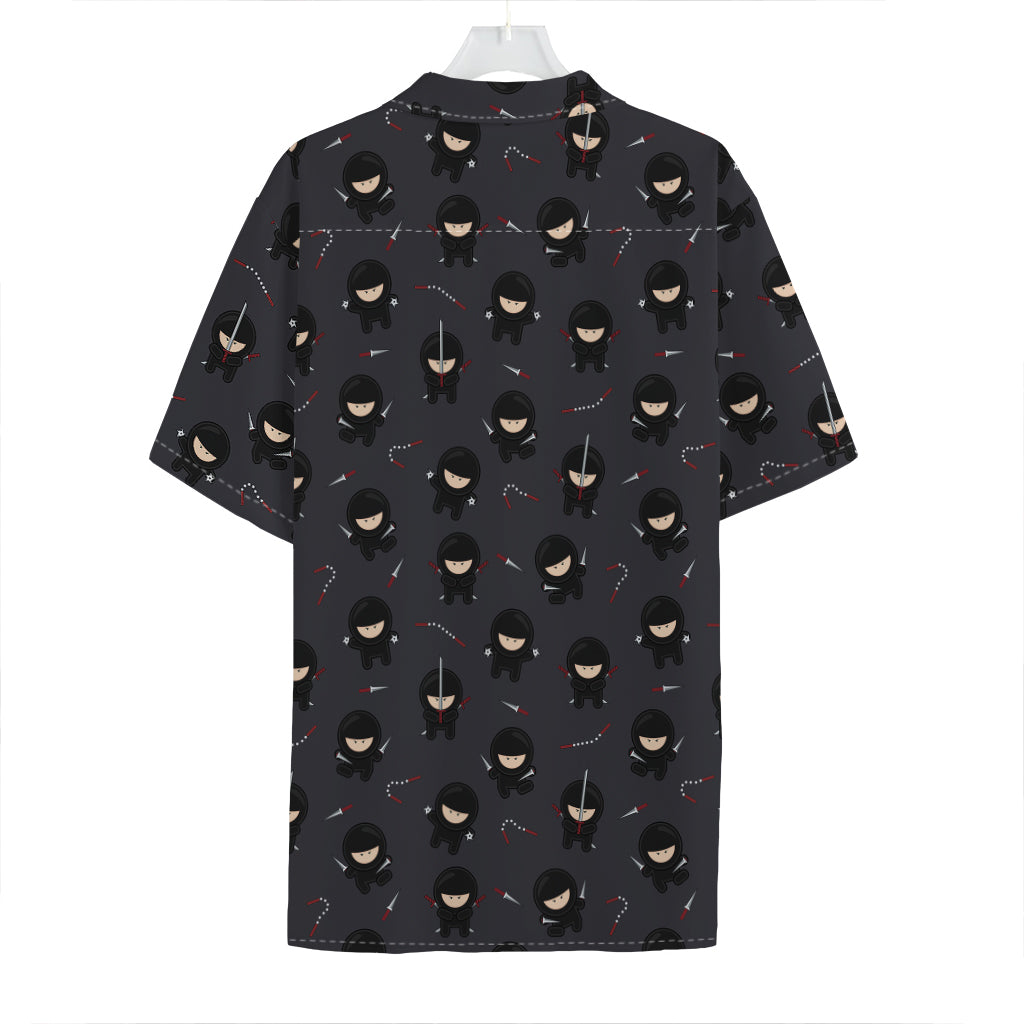 Little Ninja Pattern Print Hawaiian Shirt