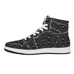 Little Ninja Pattern Print High Top Leather Sneakers