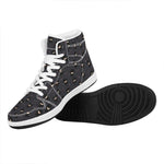 Little Ninja Pattern Print High Top Leather Sneakers