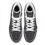 Little Ninja Pattern Print High Top Leather Sneakers