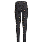 Little Ninja Pattern Print High-Waisted Pocket Leggings