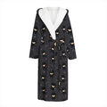 Little Ninja Pattern Print Hooded Bathrobe