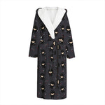 Little Ninja Pattern Print Hooded Bathrobe