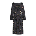 Little Ninja Pattern Print Hooded Bathrobe