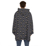 Little Ninja Pattern Print Hoodie Blanket