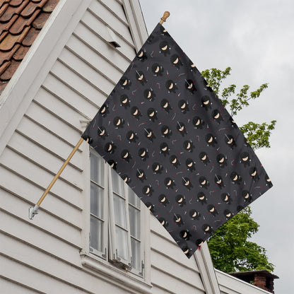 Little Ninja Pattern Print House Flag