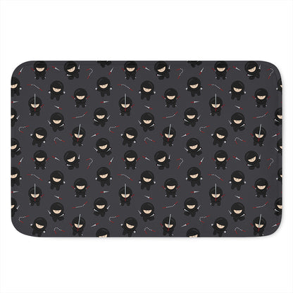 Little Ninja Pattern Print Indoor Door Mat