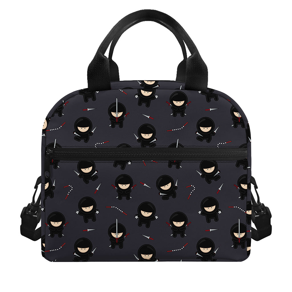 Little Ninja Pattern Print Insulated Lunch Bag