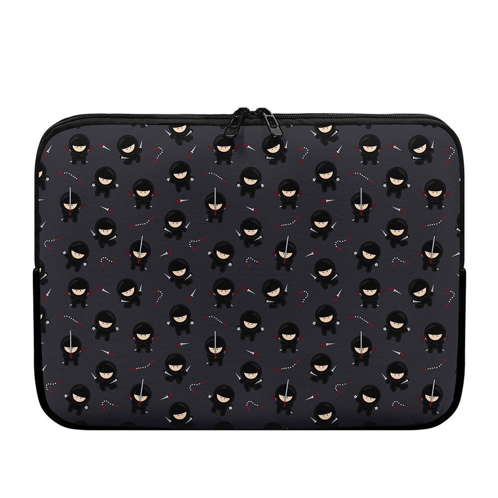 Little Ninja Pattern Print Laptop Sleeve