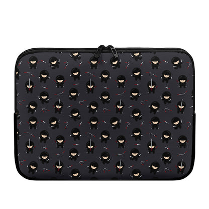 Little Ninja Pattern Print Laptop Sleeve