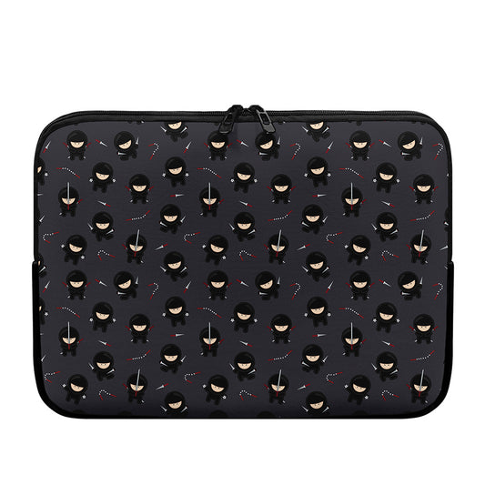 Little Ninja Pattern Print Laptop Sleeve