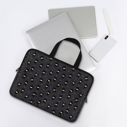 Little Ninja Pattern Print Laptop Sleeve With Handle
