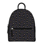 Little Ninja Pattern Print Leather Backpack