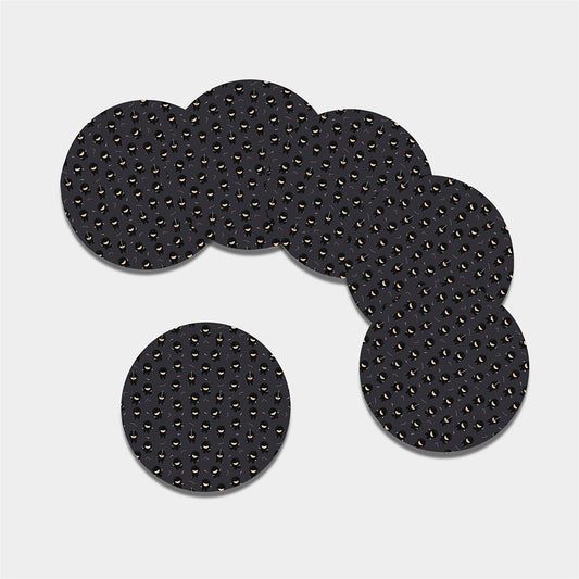 Little Ninja Pattern Print Leather Coaster Set
