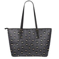 Little Ninja Pattern Print Leather Tote Bag With Zipper
