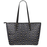 Little Ninja Pattern Print Leather Tote Bag