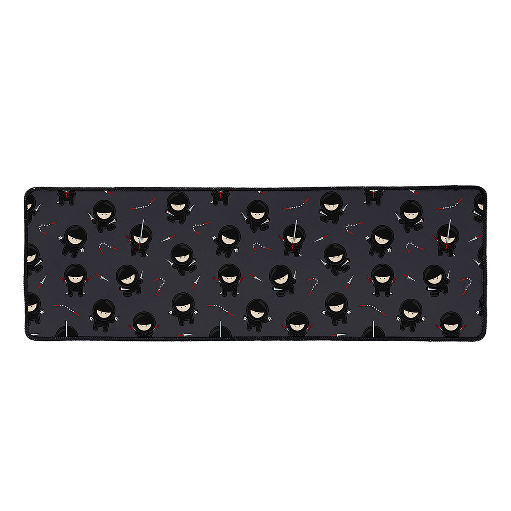 Little Ninja Pattern Print Long Kitchen Mat