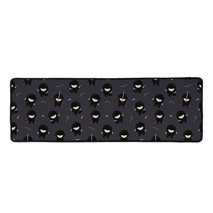 Little Ninja Pattern Print Long Kitchen Mat