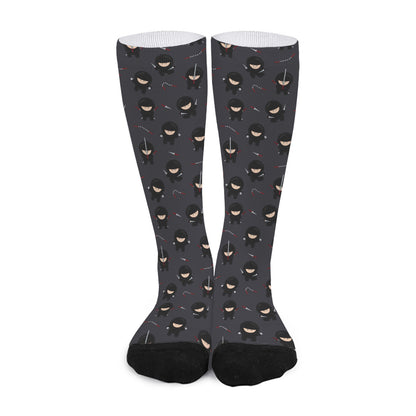 Little Ninja Pattern Print Long Socks