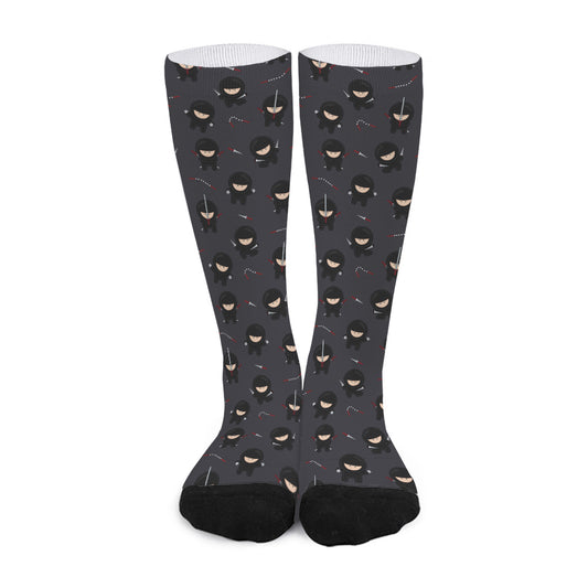 Little Ninja Pattern Print Long Socks