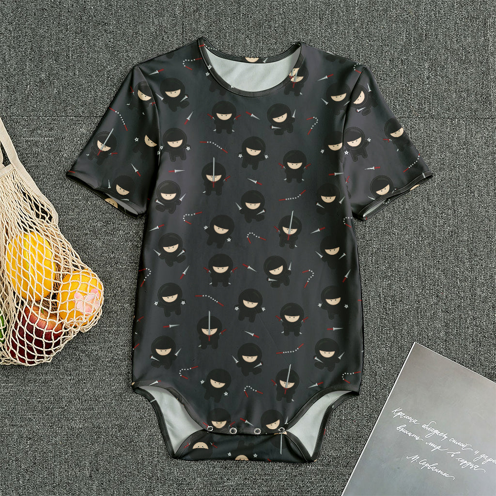Little Ninja Pattern Print Men's Bodysuit