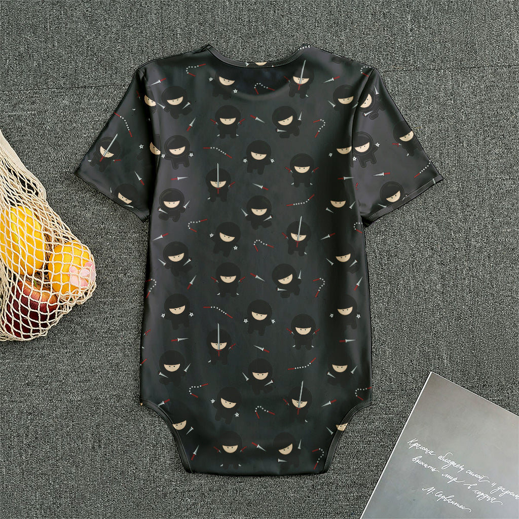 Little Ninja Pattern Print Men's Bodysuit