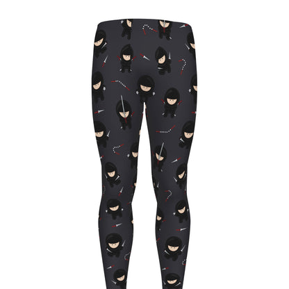Little Ninja Pattern Print Men's leggings