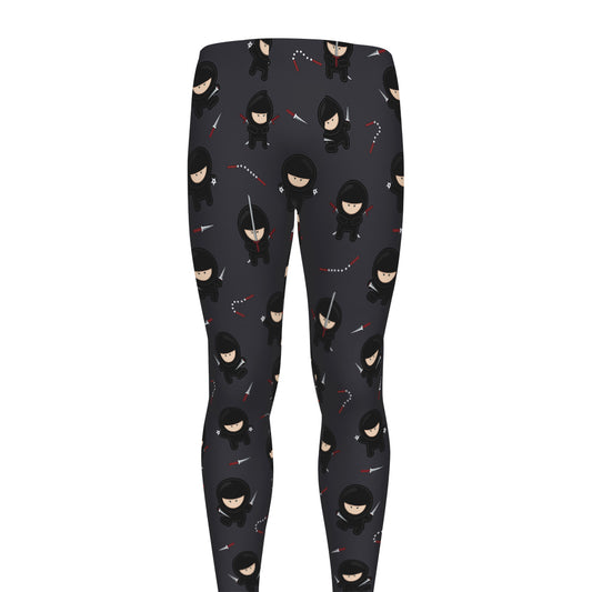 Little Ninja Pattern Print Men's leggings