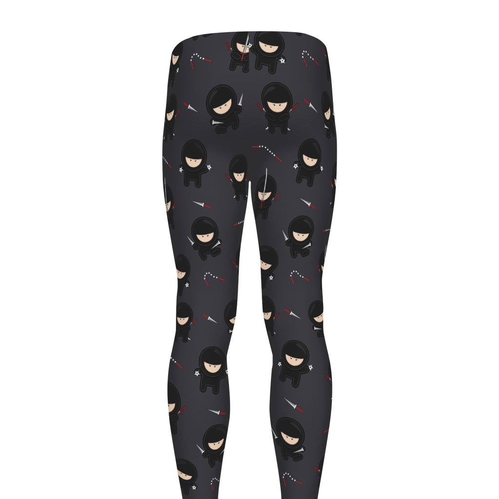 Little Ninja Pattern Print Men's leggings