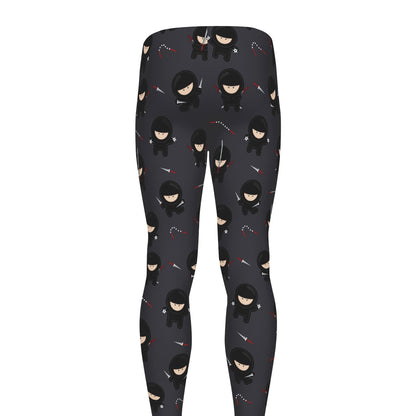 Little Ninja Pattern Print Men's leggings